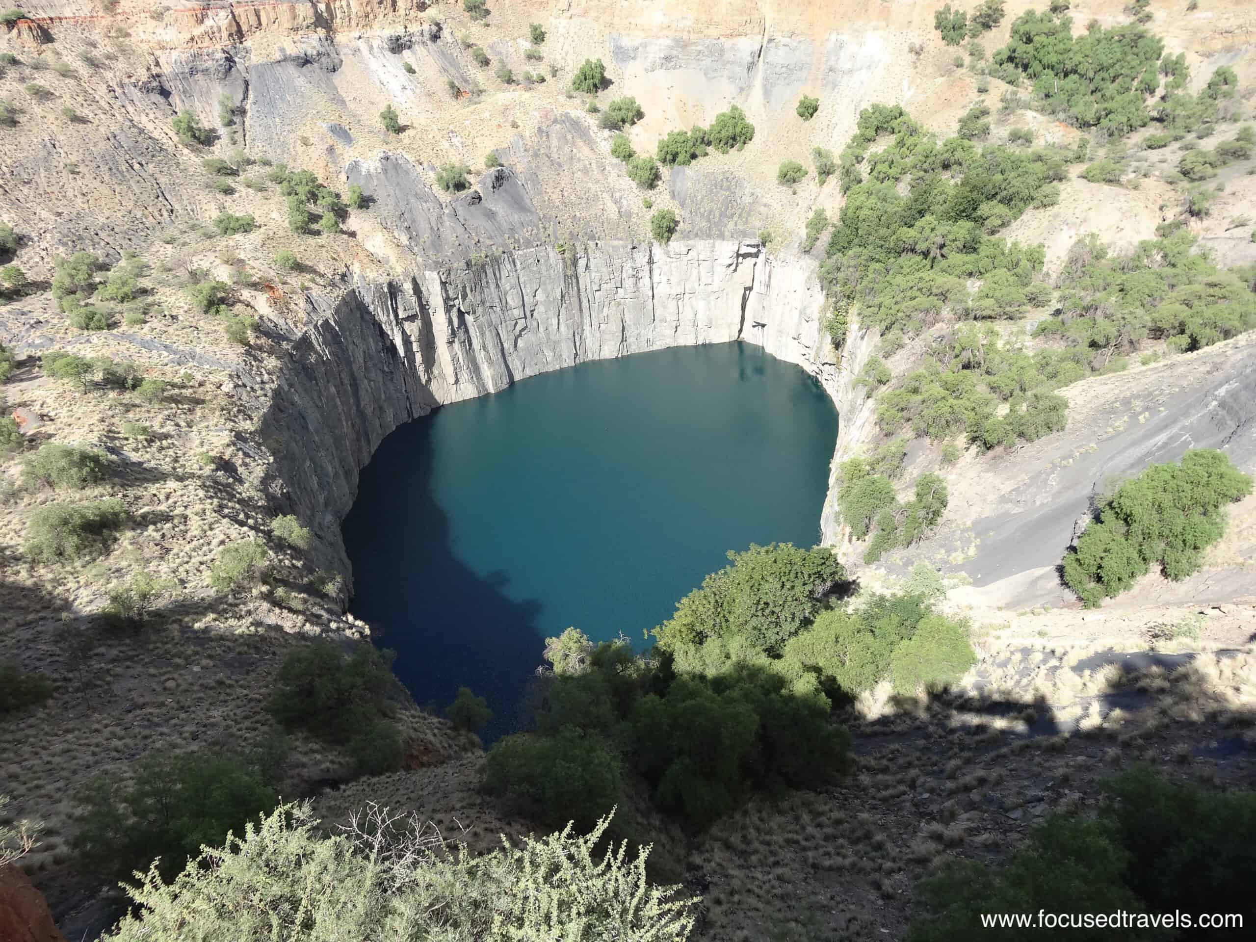 Kimberley's Big Hole from the suspension bridge