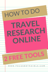 Two free tools to do travel research online