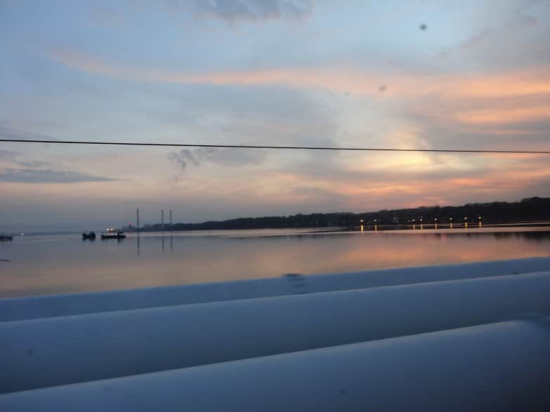 Night train from Kuala Lumpur to Singapore - scenery along the way