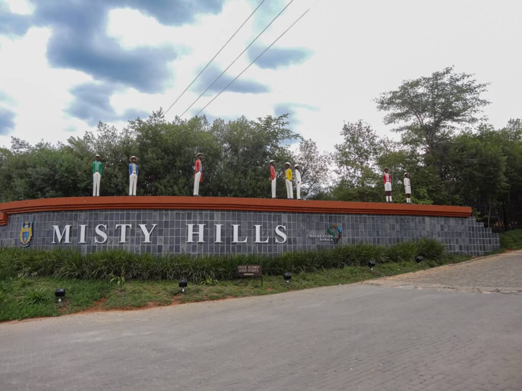 Main entrance at Misty Hills