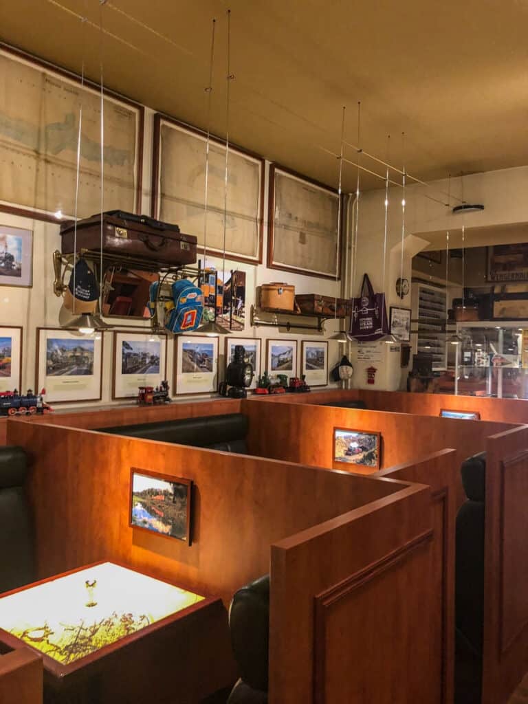 Overview of the restaurant or eating area in the A-Train hotel in Amsterdam