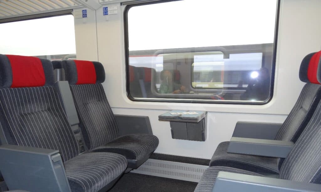 Swiss trains are comfortable